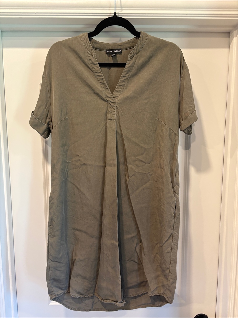Hilary Radley Olive V-Neck Tunic Dress